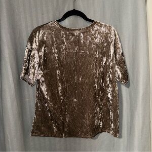 Gold velvet top